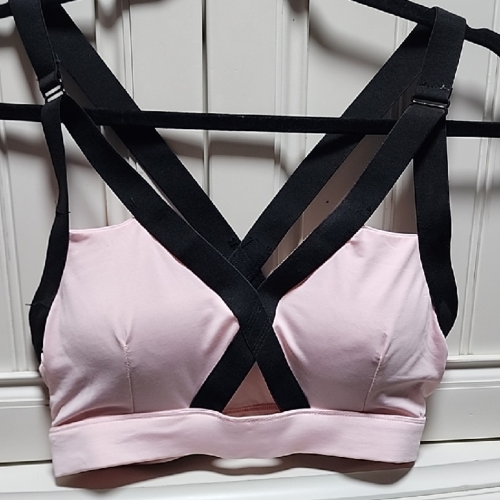 Pink and Black Strappy Bralette